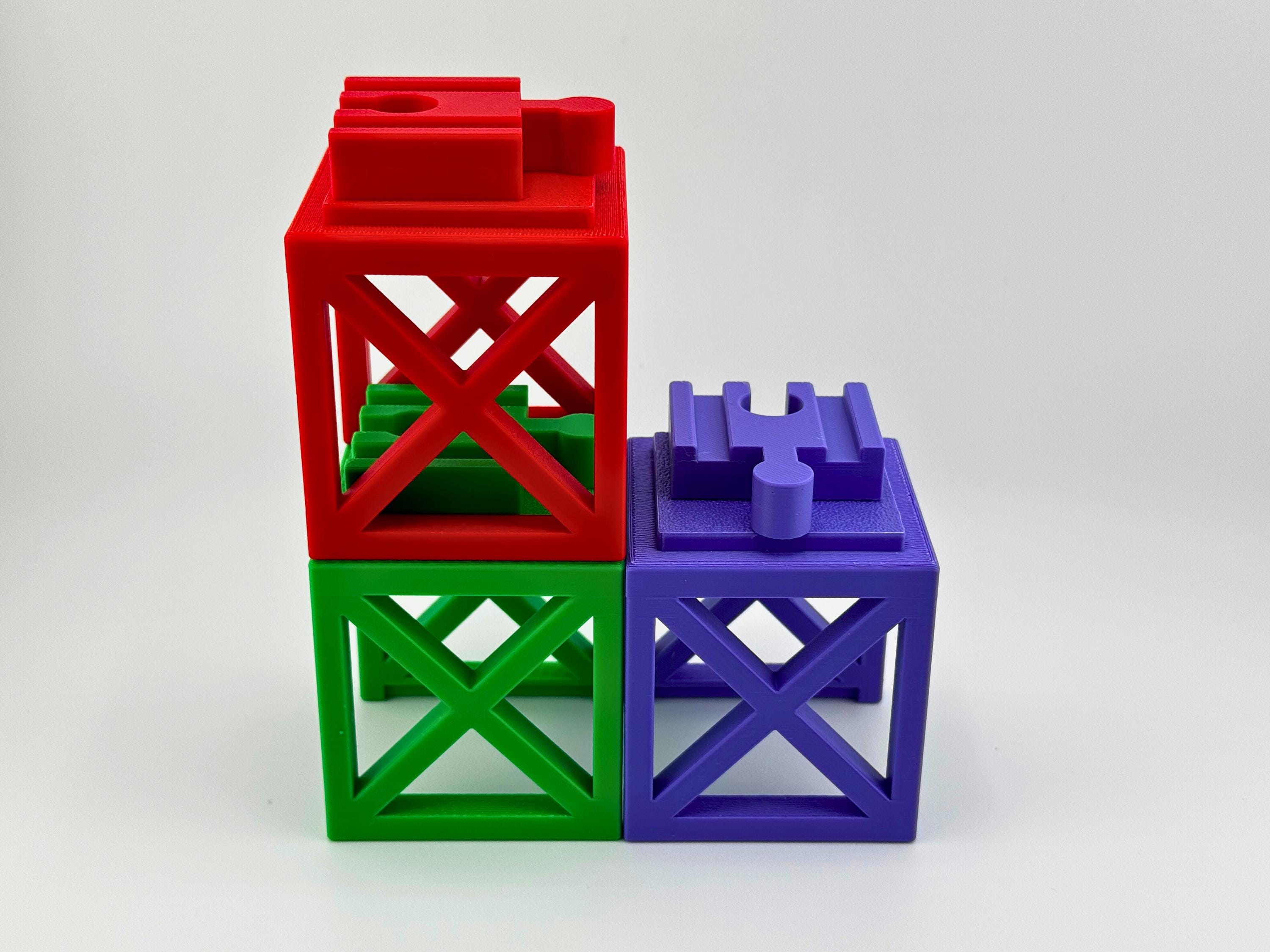 Stackable Bridges with Rotating Track for Wooden Train Tracks