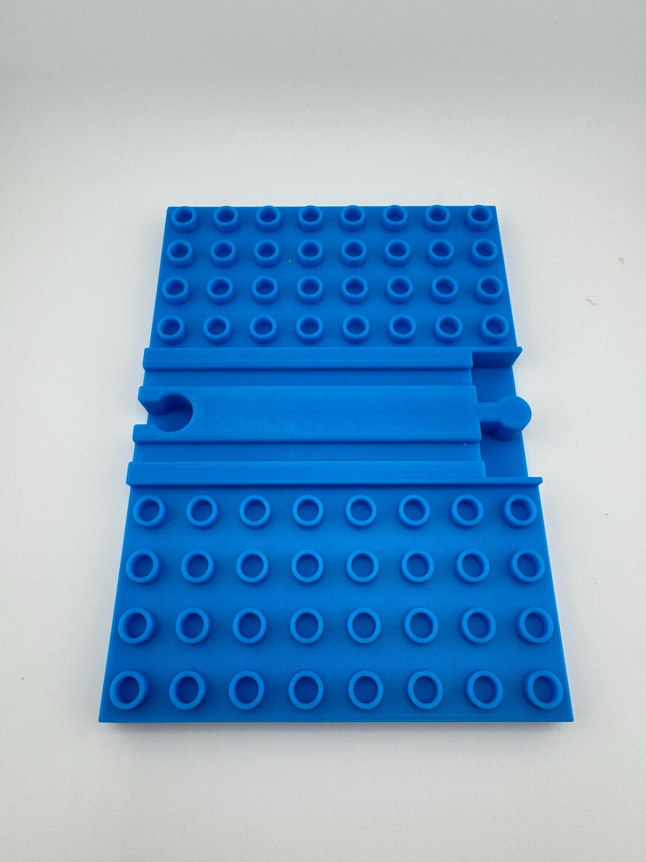 Large 4 x 8 two-sided Duplo Build Plate with Wooden Train Track