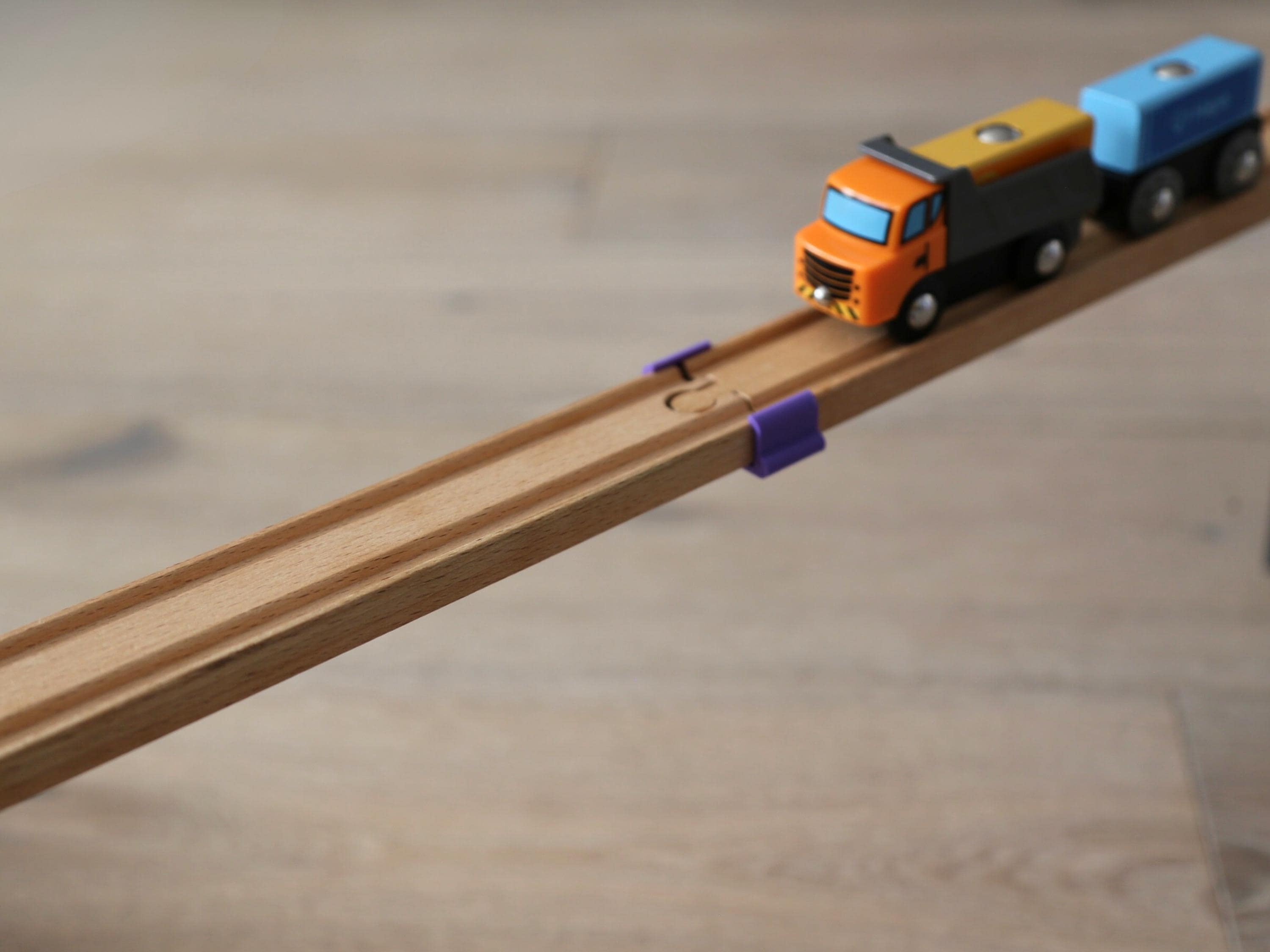 Supportless Wooden Train Track Bridge Spans - Pack of 8