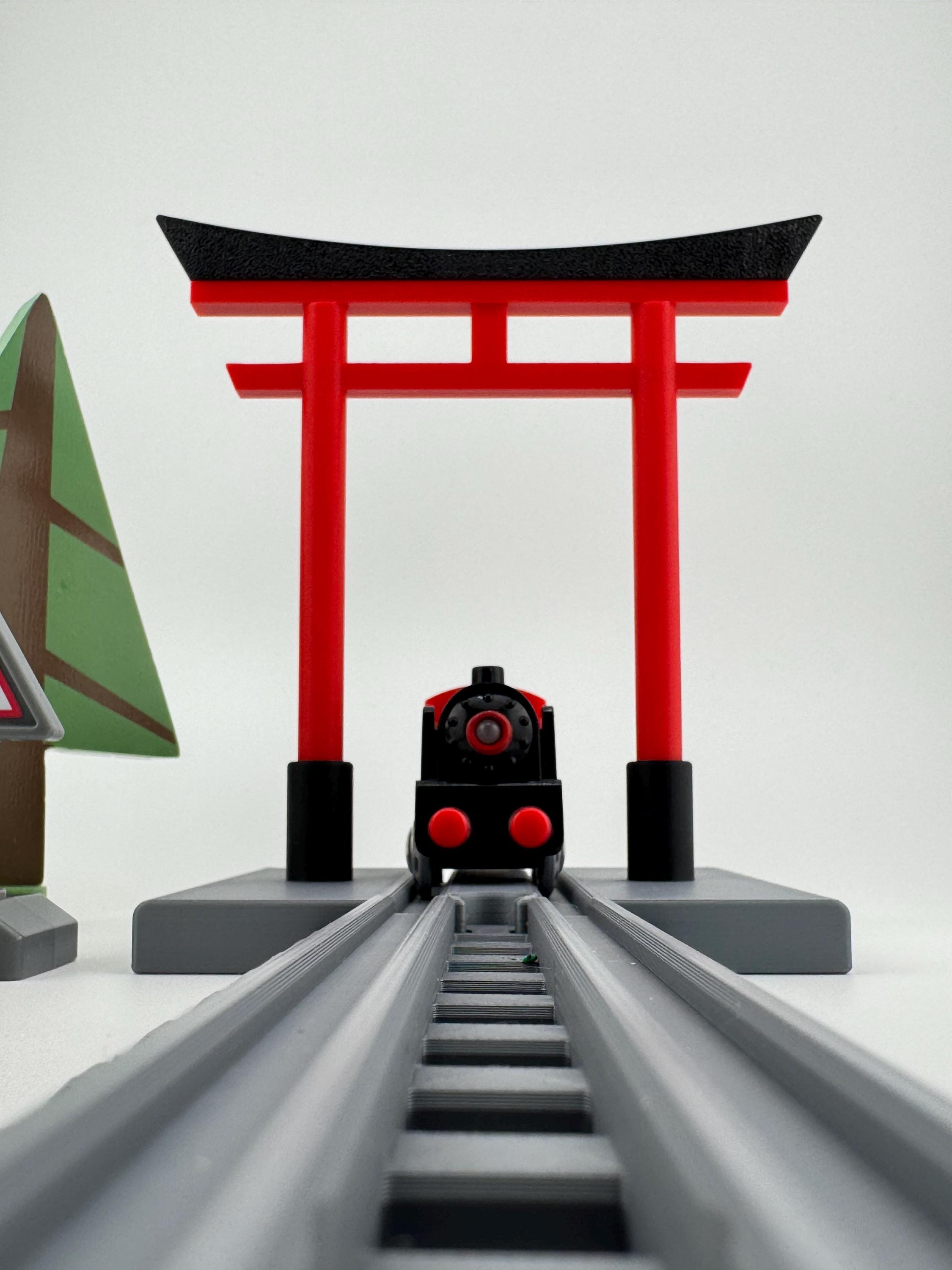 Japanese Torii Gate for wooden train - Compatible with BRIO, IKEA, HAPE