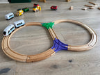 3-way Crossing for Wooden Trains - 120 Degree Connector