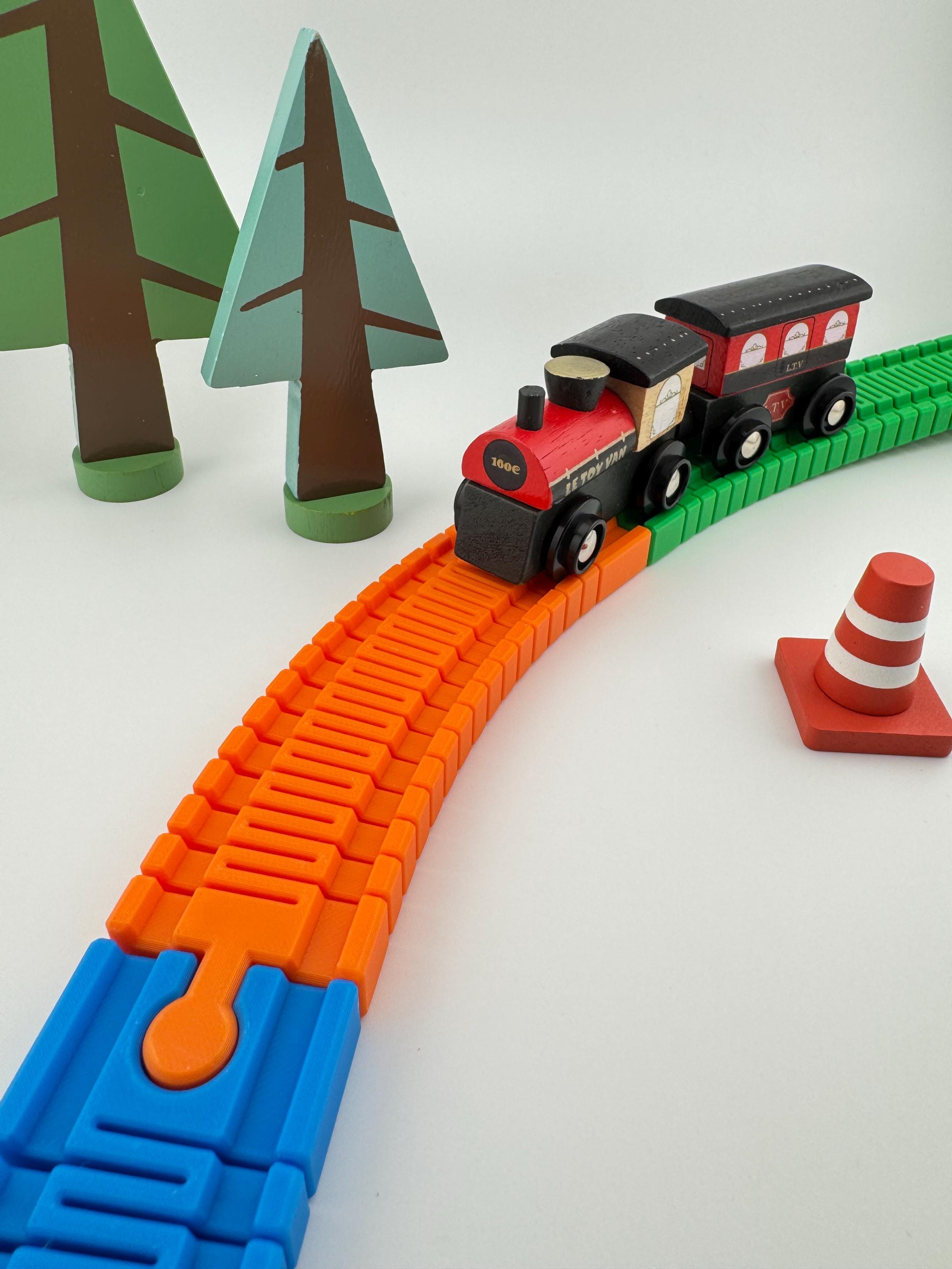 Bendy Wooden Train Track