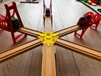 6-Way Wooden Train Track Crossing - Compatible with Duplo & Wooden Train