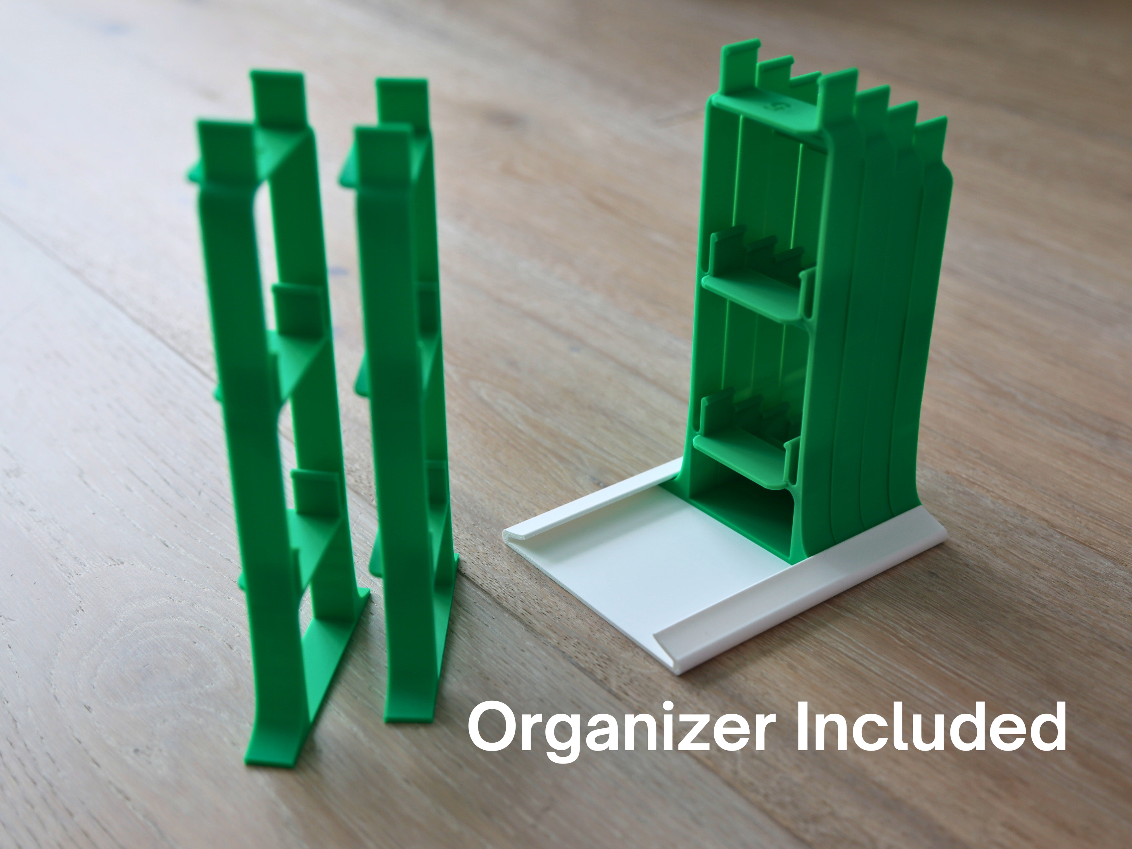Spiral Pillars for Wooden Train | 8 Numbered Pillars With Organizer