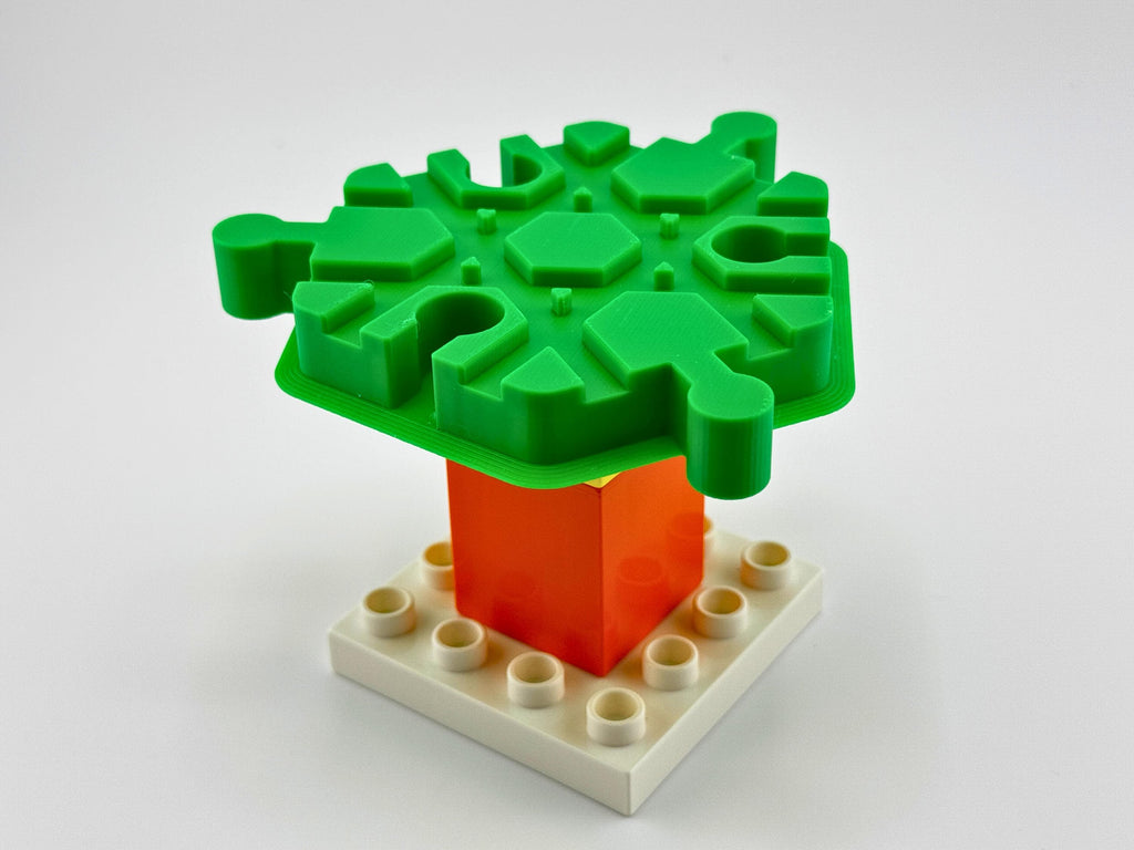 6-Way Wooden Train Track Crossing: Compatible with Duplo & BRIO/HAPE/IKEA