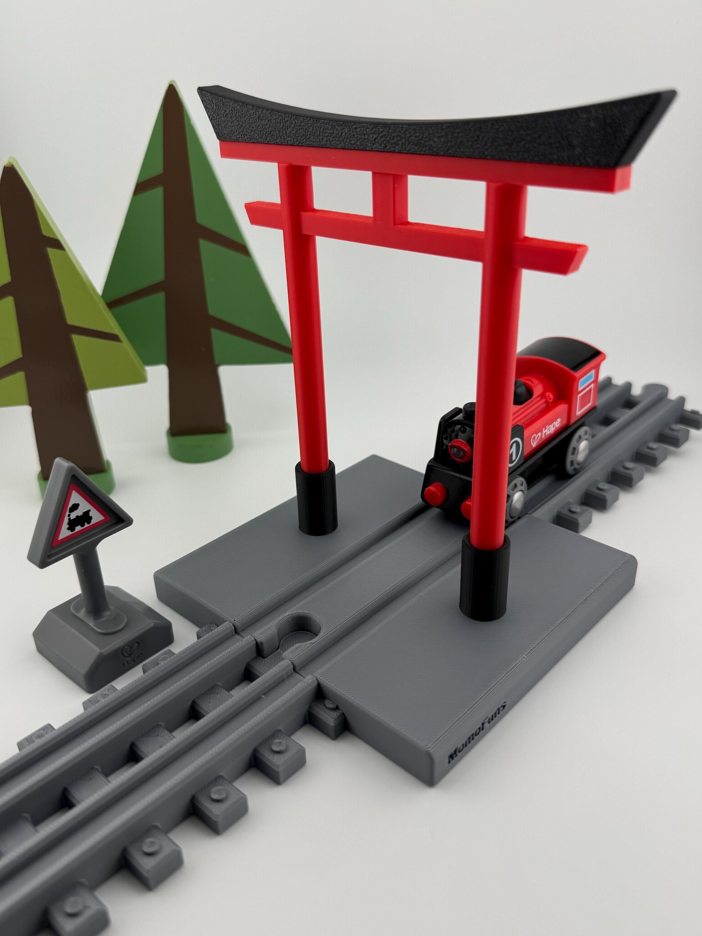 Japanese Torii Gate for wooden train - Compatible with BRIO, IKEA, HAPE