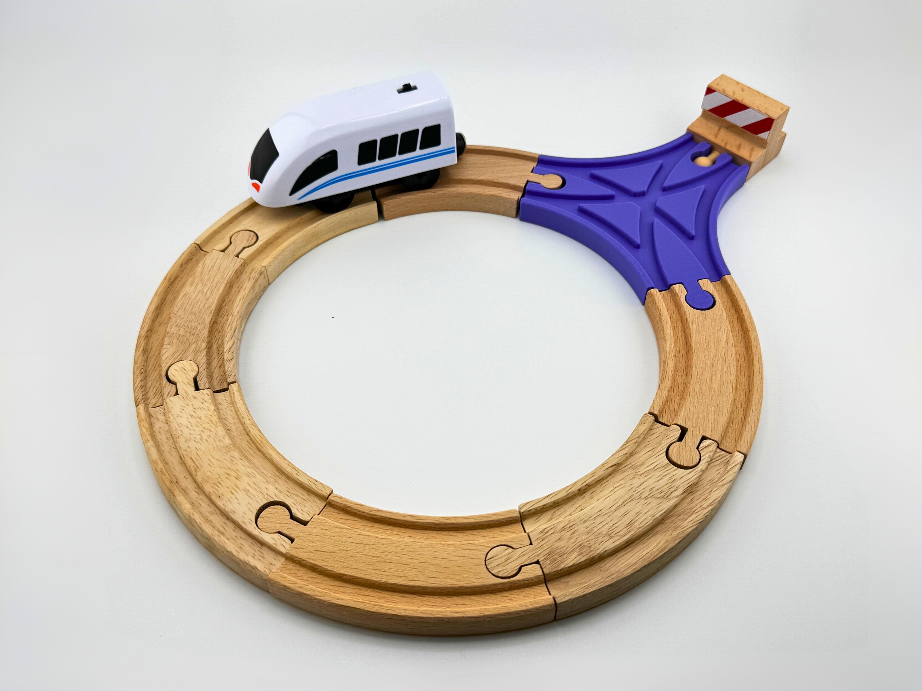 3-way Crossing for Wooden Trains - 120 Degree Connector