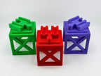 Stackable Bridges with Rotating Track for Wooden Train Tracks