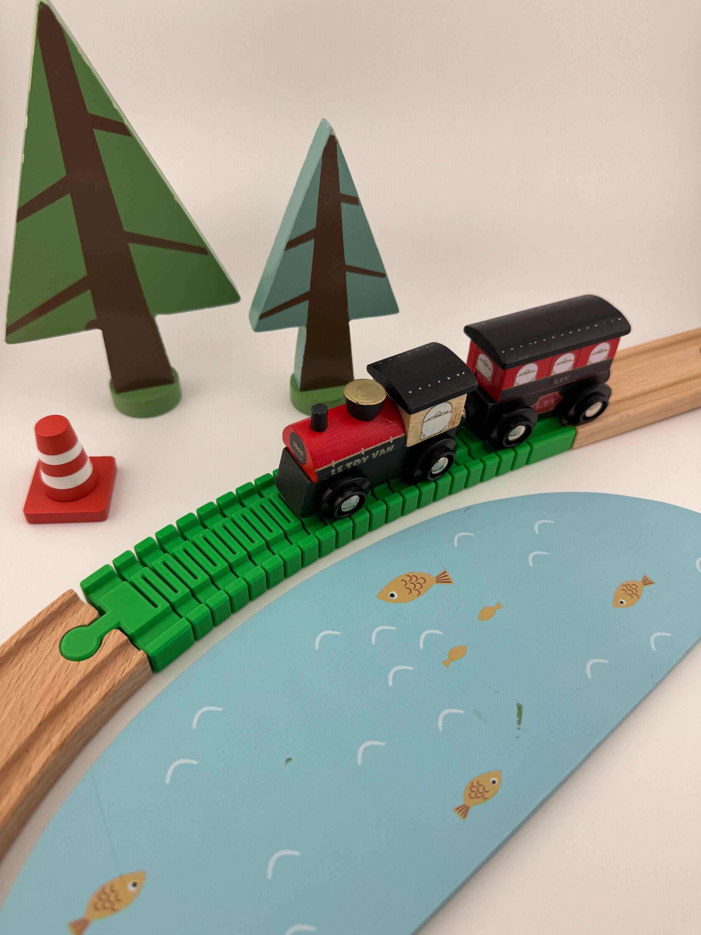Bendy Wooden Train Track