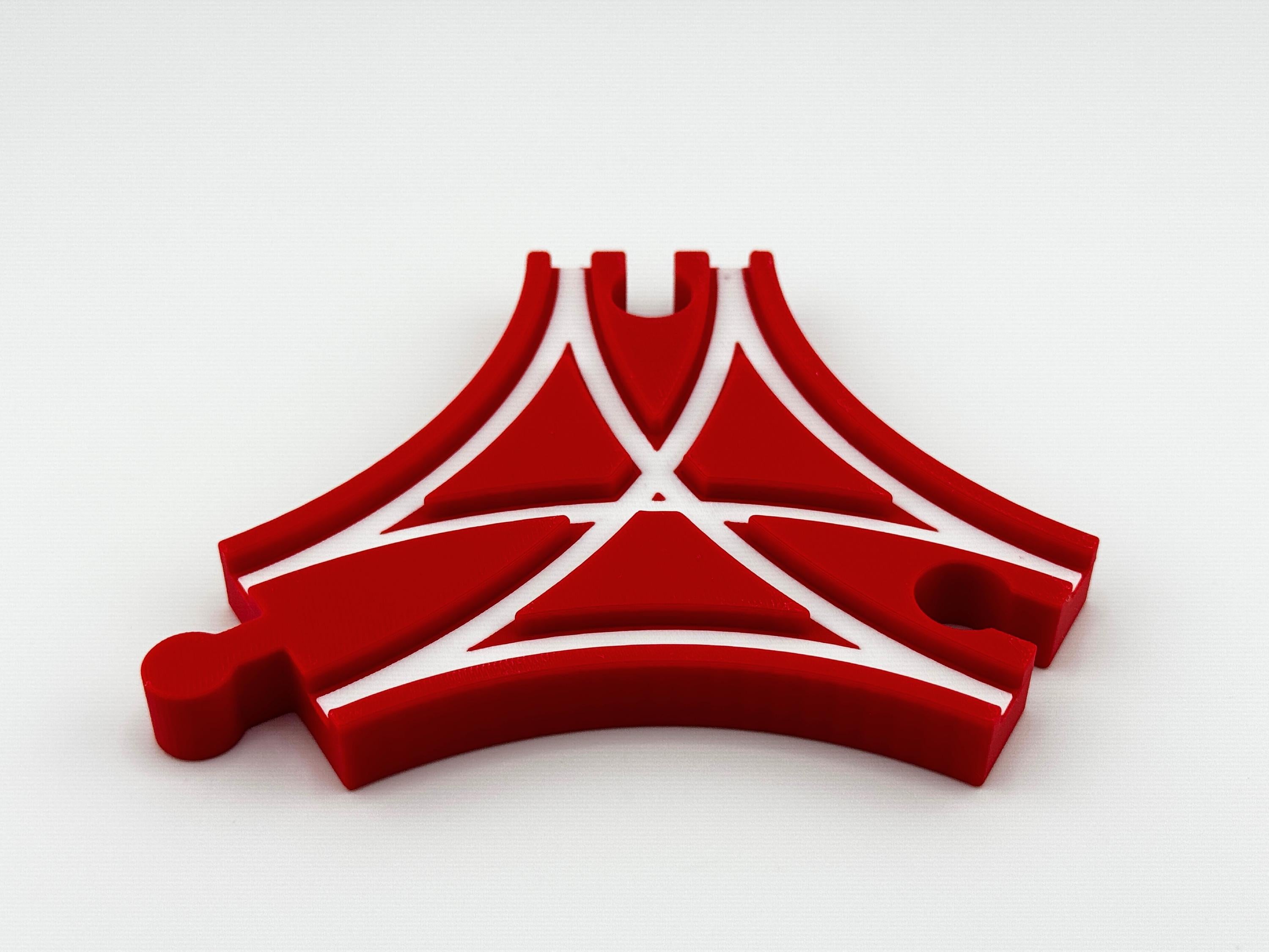 3-way Crossing for Wooden Trains - 120 Degree Connector