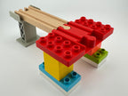 Small 2 x 4 Two-sided Duplo Build Plate with Wooden Train Track