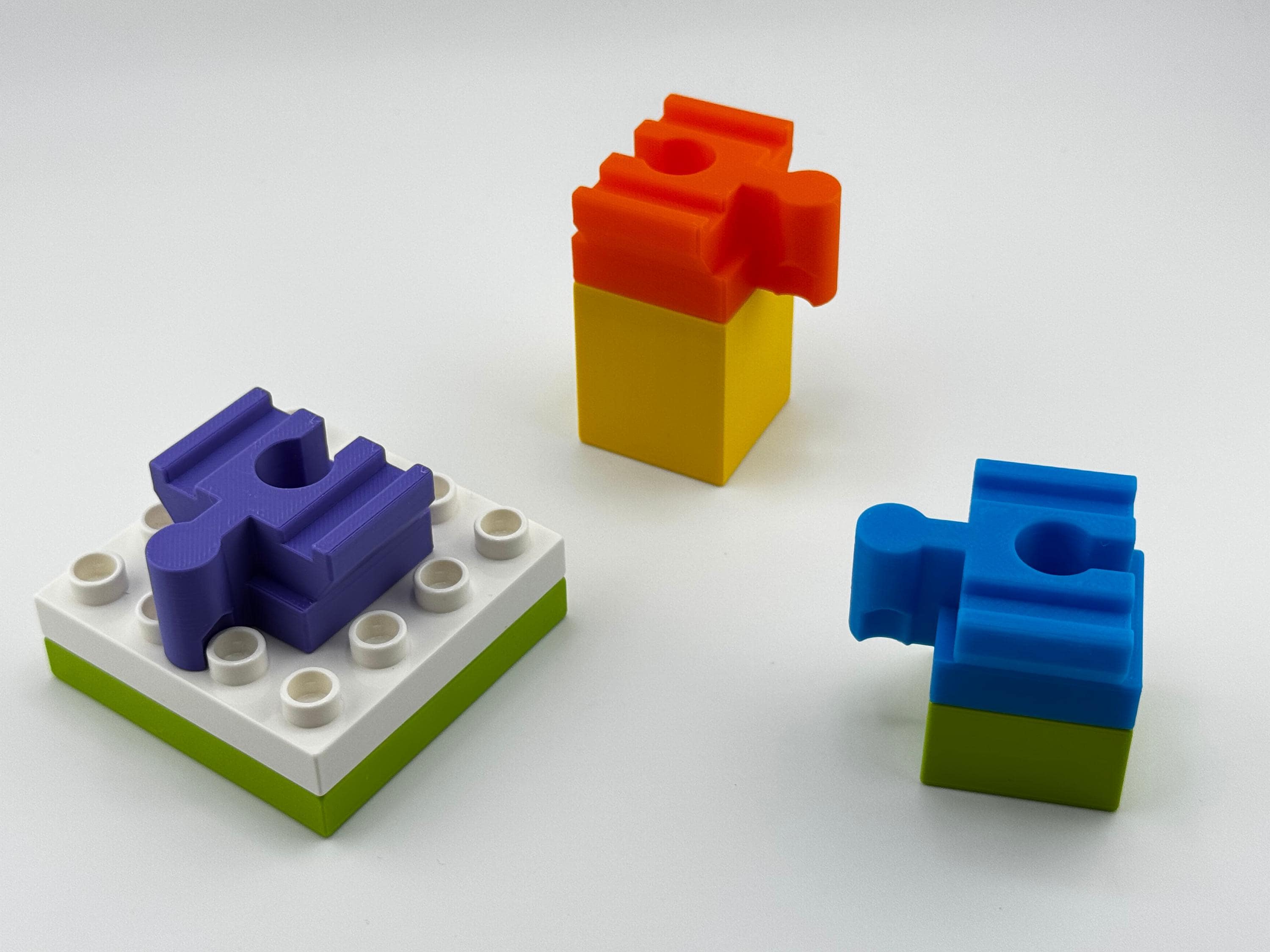 Lego Duplo to Wooden Train Track Adapters - Pack of 8