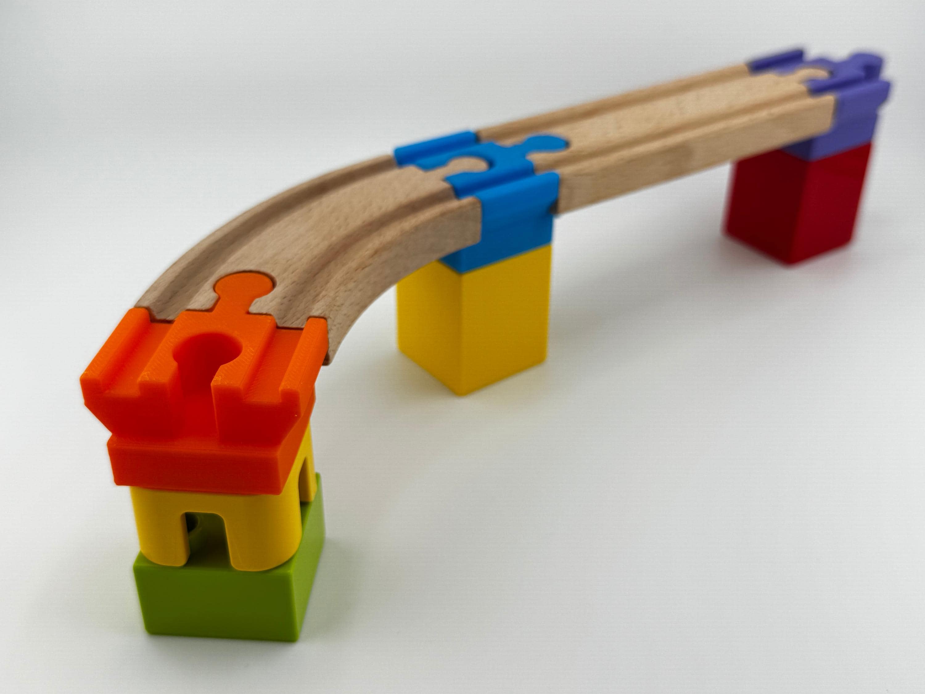 Lego Duplo to Wooden Train Track Adapters - Pack of 8