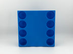 Small 1 x 4 Two-sided Mega Bloks Build Plate with Wooden Train Track
