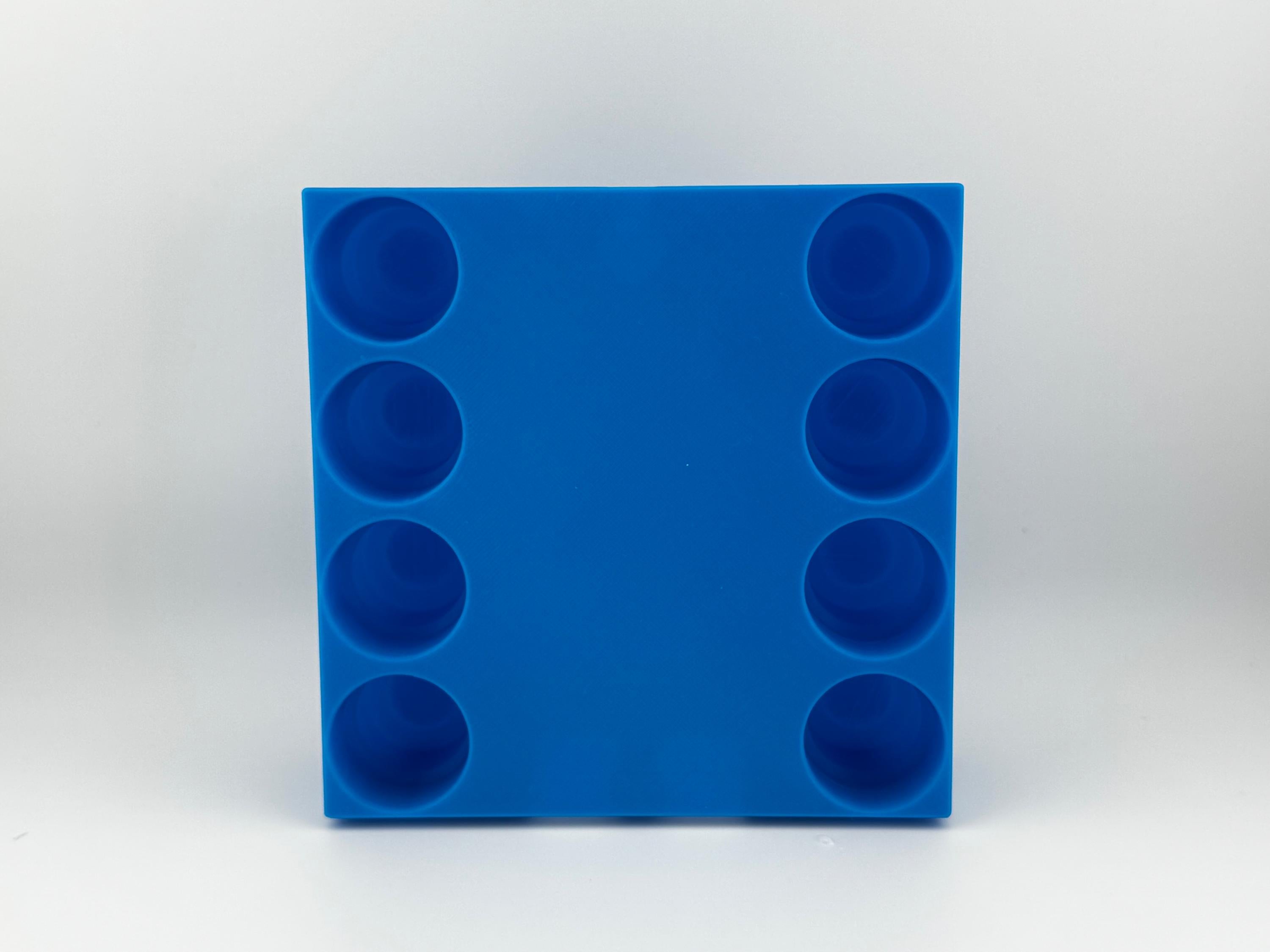 Small 1 x 4 Two-sided Mega Bloks Build Plate with Wooden Train Track