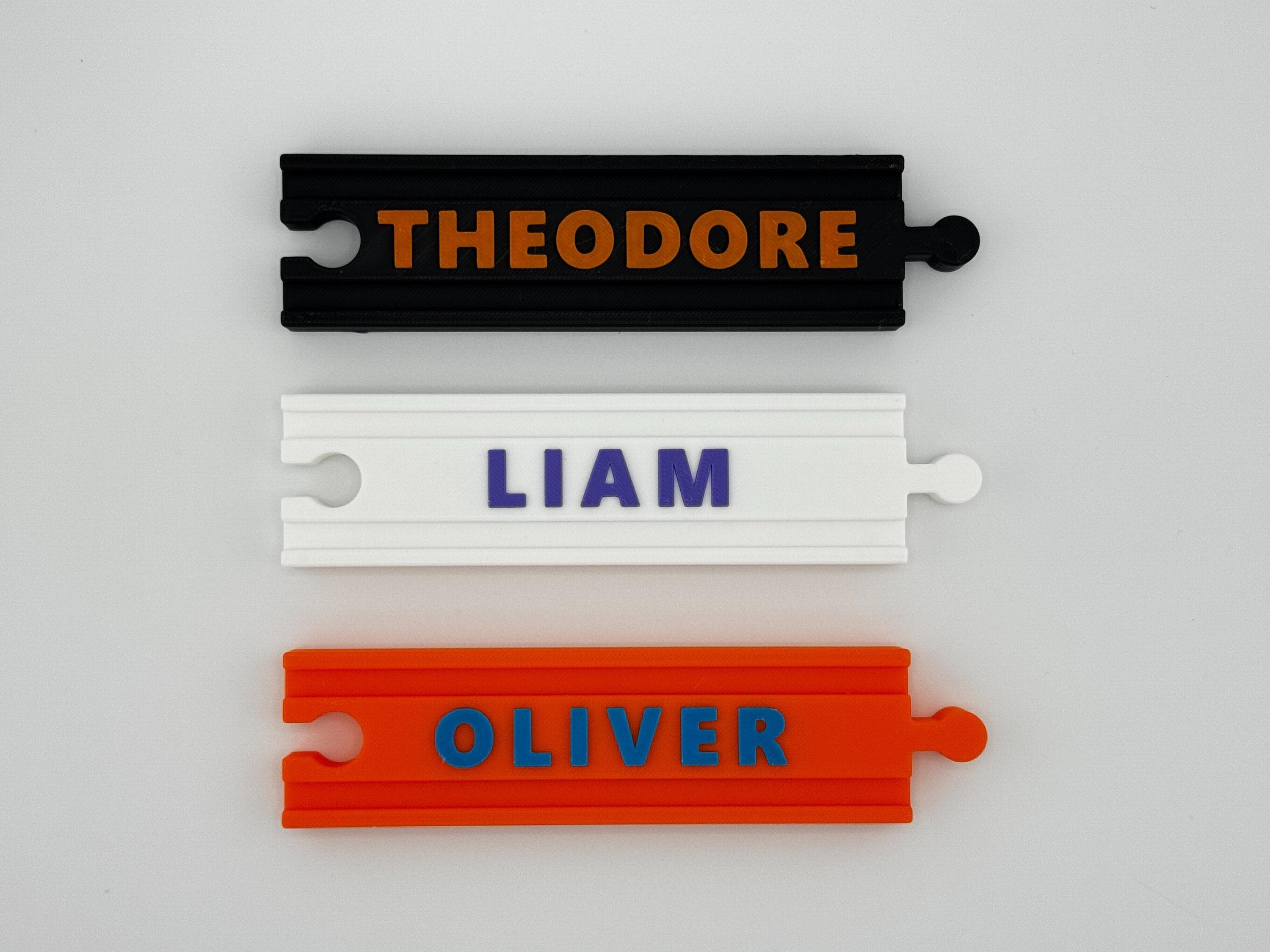 Custom Wooden Train Track - Up to 8 Characters