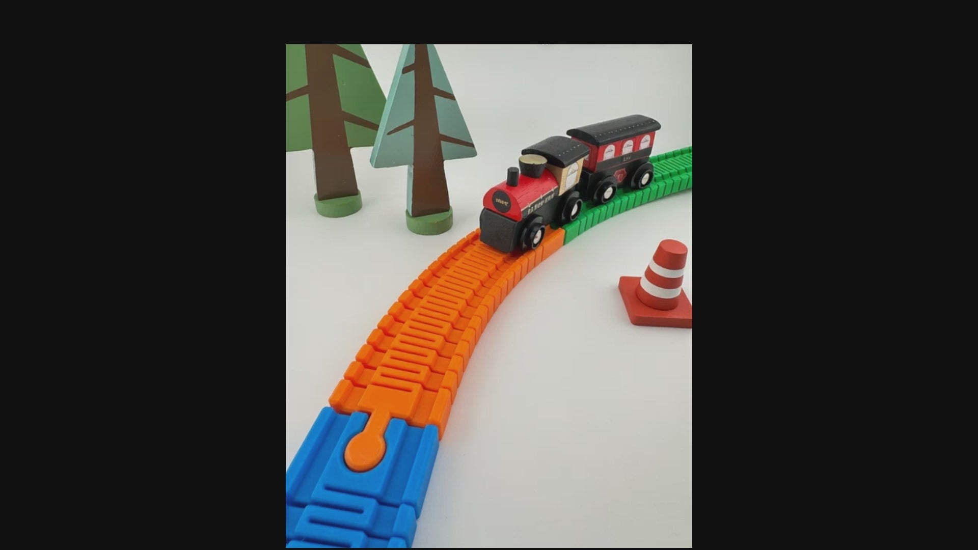 Bendy Wooden Train Track