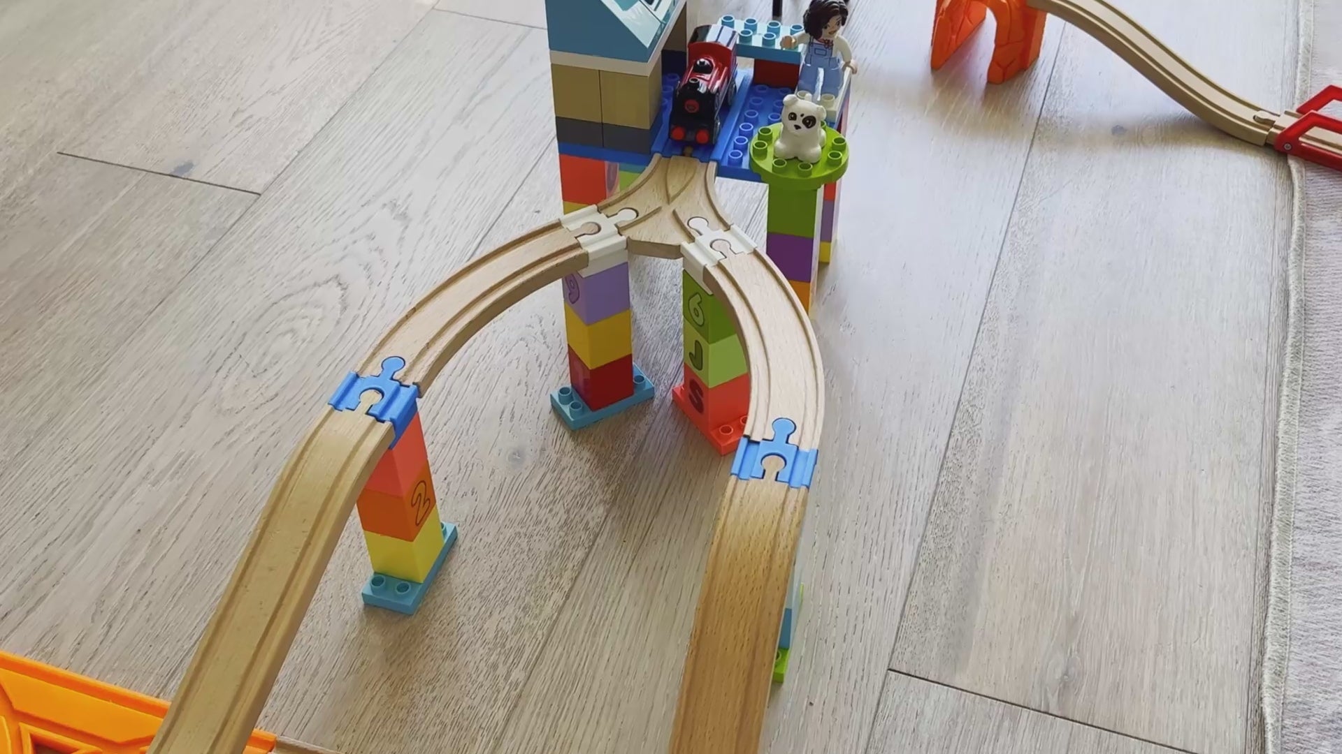 Lego Duplo to Wooden Train Track Adapters - Pack of 8